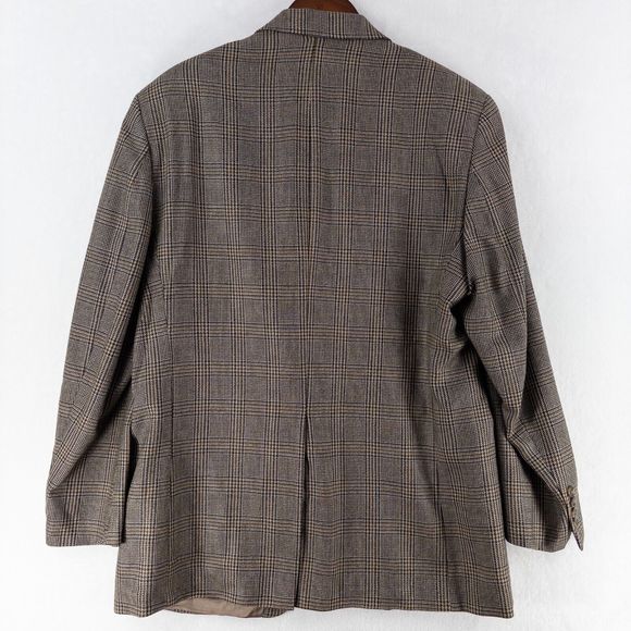RBM Collection 100% Lambswool Brown 42R Blazer Jacket 2 Button Vented - Picture 9 of 14